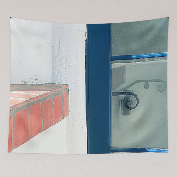 Item preview, Blue Door Frame With Glass Panels By Brick Ledge designed and sold by DEC02.