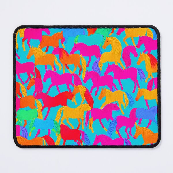 Item preview, pattern of coloured horses  designed and sold by David-Howells.