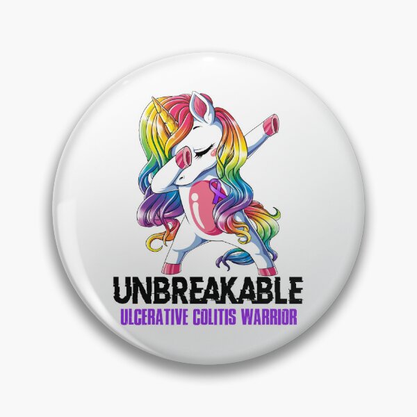 Item preview, Ulcerative Colitis Awareness - Unicorn Ulcerative Colitis Warrior Ribbon UNBREAKABLE designed and sold by Fernandezf.