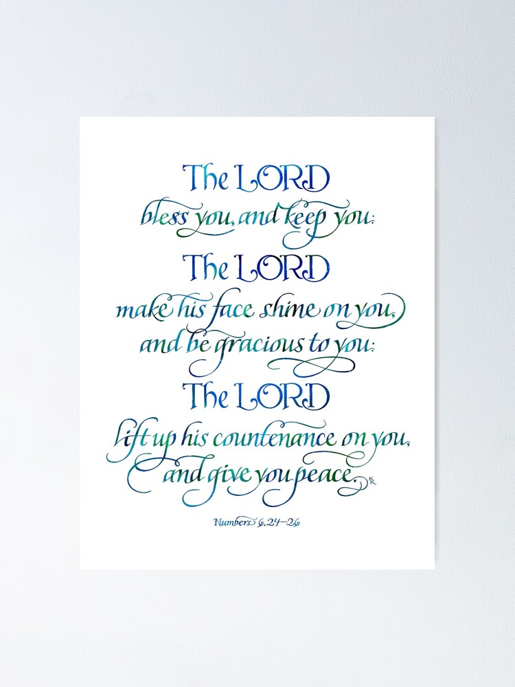 The Lord Bless You And Keep You Poster By Gudsord Redbubble