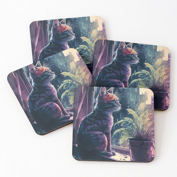 Item preview, Lofi Cyberpunk Cat designed and sold by TortillaChief.