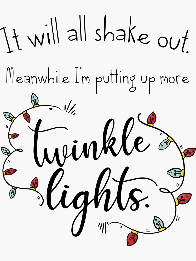 "More Twinkle Lights" Sticker for Sale by pixldust Redbubble