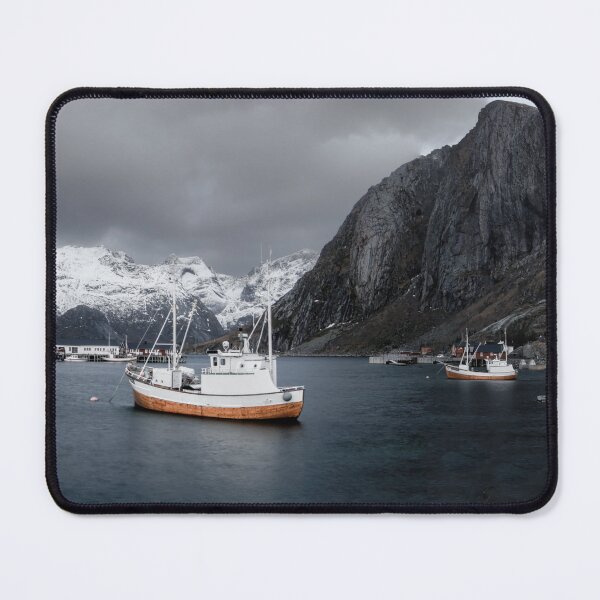 Item preview, Lofoten Islands Harbor Panorama designed and sold by nbrandsberg.
