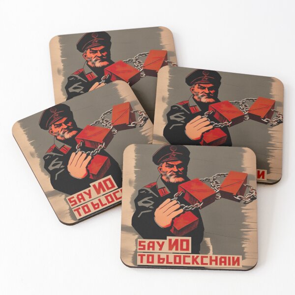 Item preview, Soviet Union officer saying NO to blockchain a communist propaganda designed and sold by ArtifactVault.
