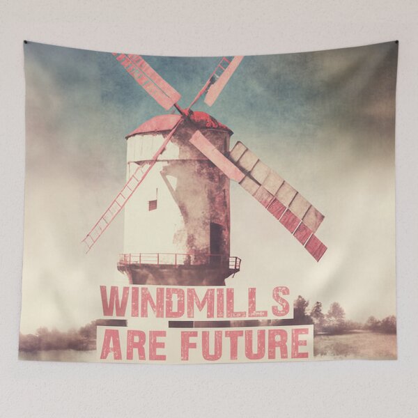 Item preview, Ancient tower windmill in a field a vintage and nostalgic retro  designed and sold by ArtifactVault.