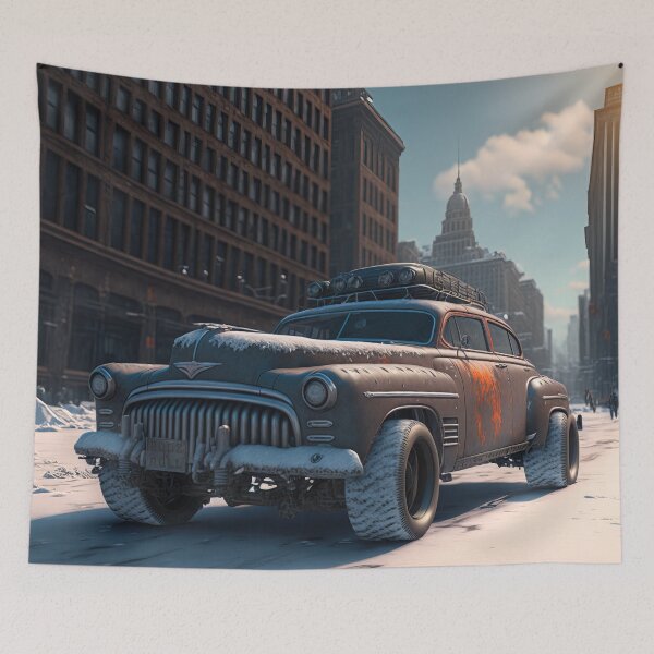 Item preview, Winter Hot Rod: Snow and Steel #17, a perfect gift for all American Hot Rod fans designed and sold by RodZnRoll.