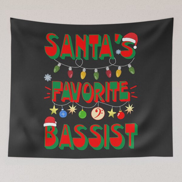 Item preview, Santa''s Favorite Bassist designed and sold by Blended Designs ⭐⭐⭐⭐⭐.