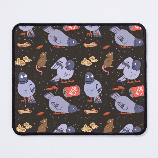 Item preview, pigeons and rats and trash surface pattern design designed and sold by Cauliflander.