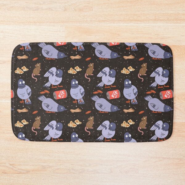 Item preview, pigeons and rats and trash surface pattern design designed and sold by Cauliflander.