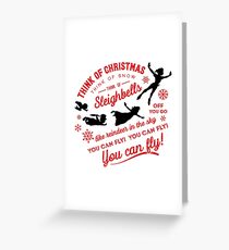 Think of Christmas Peter Pan inspired Greeting Card