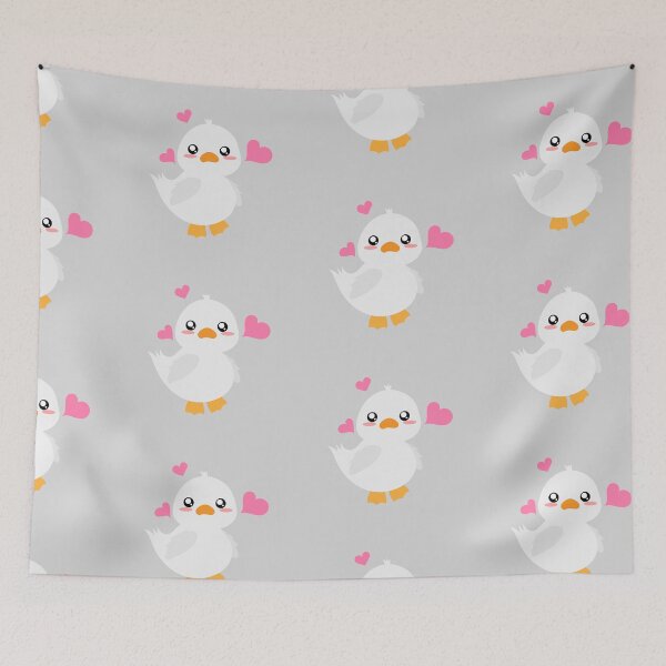 Item preview, white duckling in love designed and sold by yessebel.