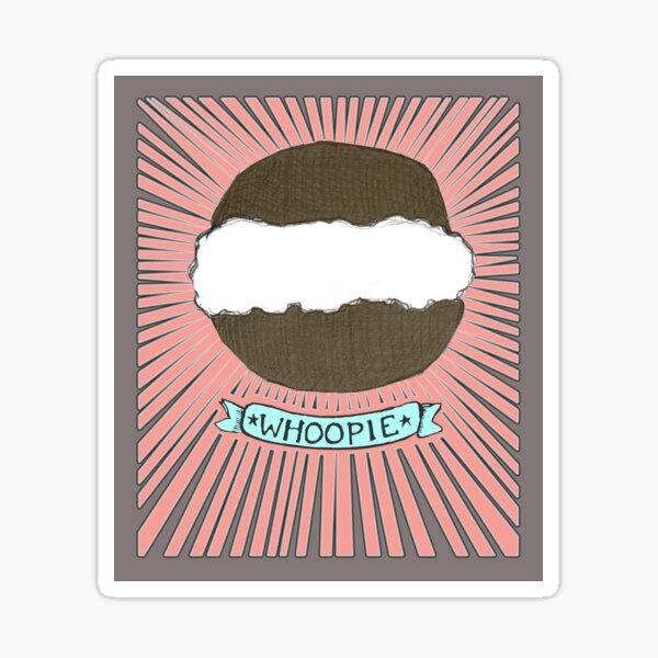 Whoopie! Whoopie pies on Peach Sticker
