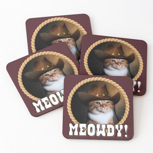 Item preview, Meowdy! Cowboy Cat with a Hat Says Howdy Hello designed and sold by Reconocer.