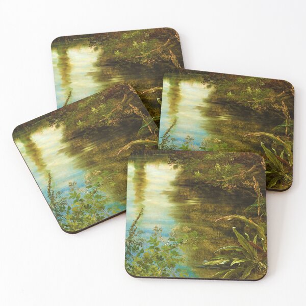 Item preview, Study of Water and Plants By Thomas Fearnley: Painting Artwork Enhanced For Brighter Colors designed and sold by MonochromaKey.