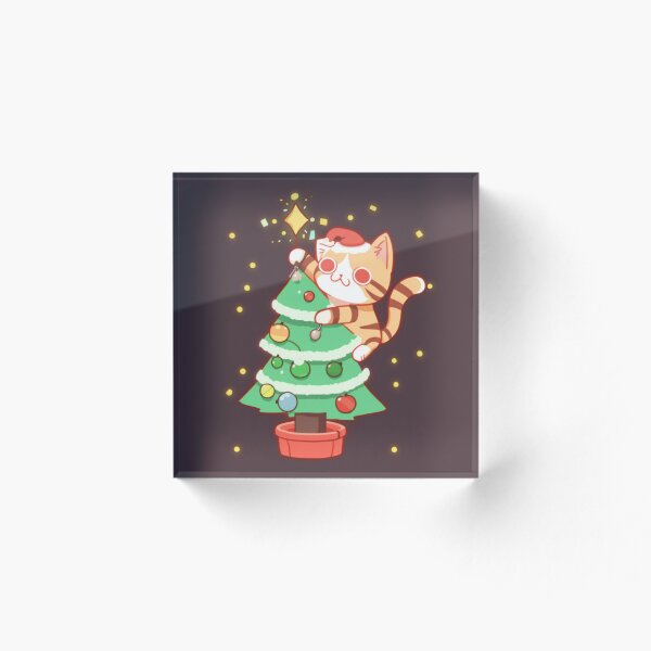 Item preview, Gatito terminando su arbol de navidad designed and sold by Newtaste-Store.