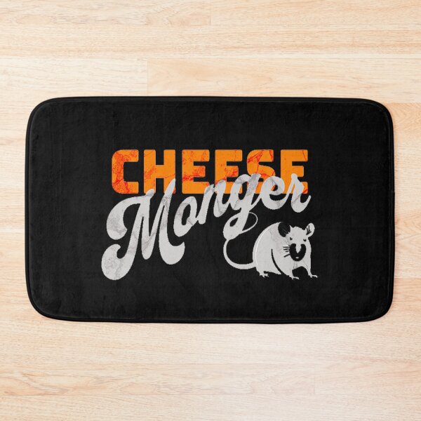 Item preview, Cheese Monger Mod Cheese Lover Cheese Expert Retro Mouse Gray designed and sold by Rabbitti.