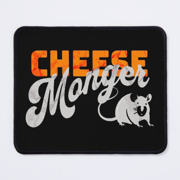 Item preview, Cheese Monger Mod Cheese Lover Cheese Expert Retro Mouse Gray designed and sold by Rabbitti.