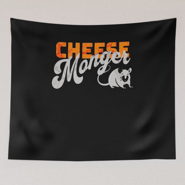Item preview, Cheese Monger Mod Cheese Lover Cheese Expert Retro Mouse Gray designed and sold by Rabbitti.