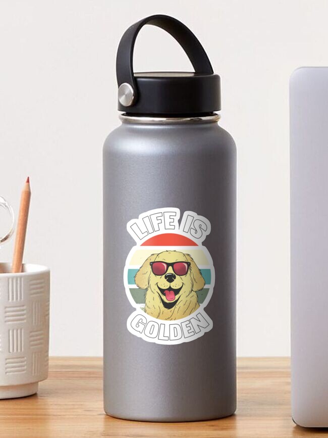 Thumbnail 1 von 3, Sticker, Das Leben ist golden designt und verkauft von OnlineTeeShirt.