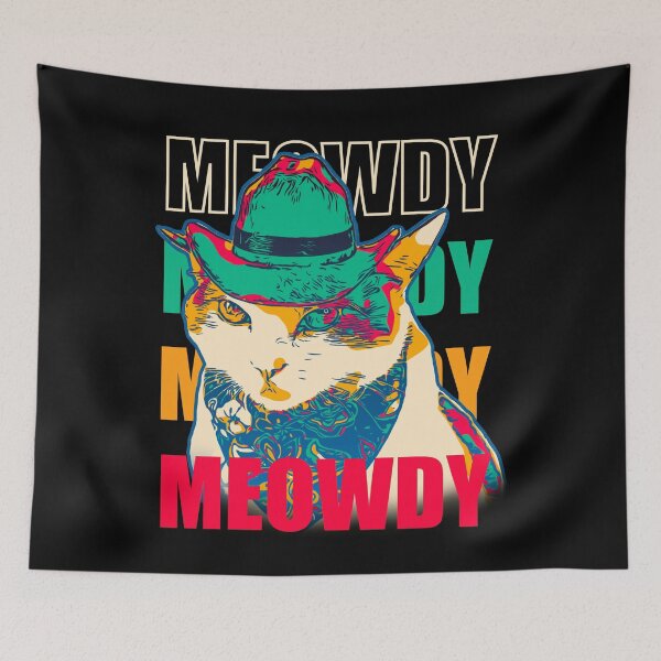 Item preview, MEOWDY - funny cat  designed and sold by mwebba2005.