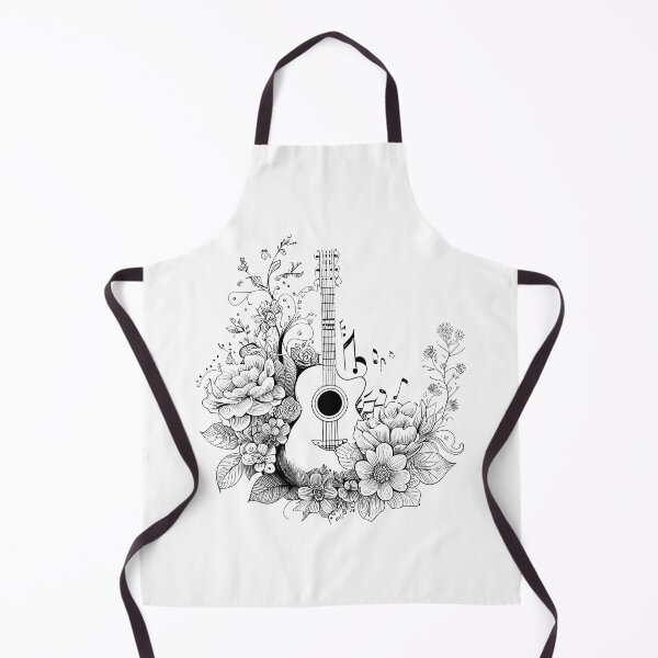 Item preview, Guitar with floreal notes designed and sold by flowinglobe.