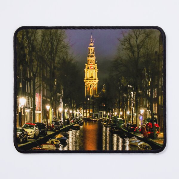 Item preview, Oude Kerk Canal in Evening Reflections designed and sold by nbrandsberg.