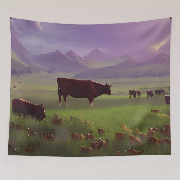 Item preview, Cattle in Countryside designed and sold by Poetic Patterns Studio.
