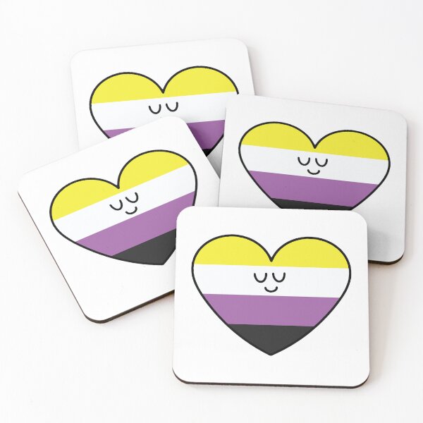 Item preview, Nonbinary flag heart designed and sold by maura41.