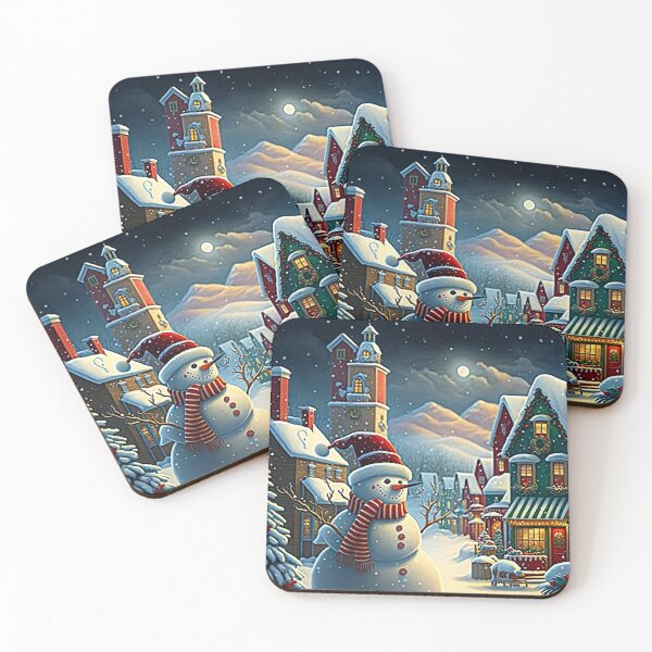 Item preview, Christmas Town - Cartoon Snowman designed and sold by AICreateWorlds.