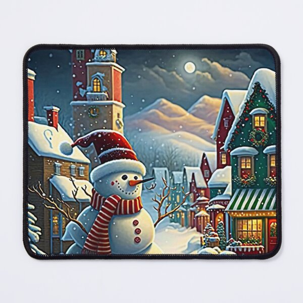 Item preview, Christmas Town - Cartoon Snowman designed and sold by AICreateWorlds.