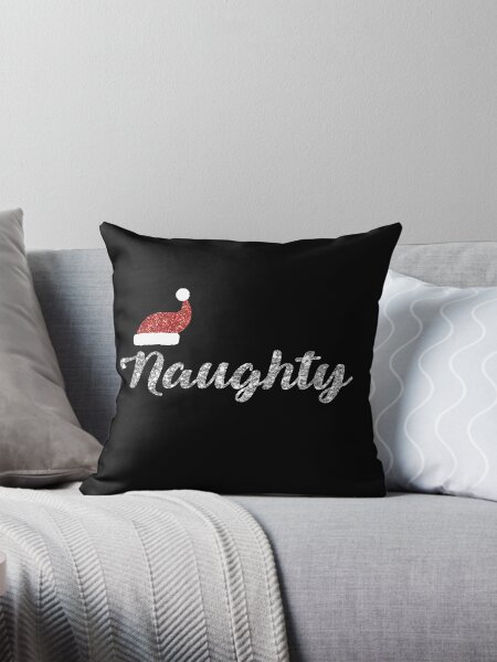 Item preview, Naughty (or Nice) Sparkle effect Funny Christmas T-shirt and cards designed and sold by MazzaLuzza.