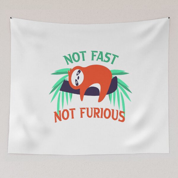 Item preview, Not Fast Not Furious - funny orange Sloth designed and sold by hamzablk.