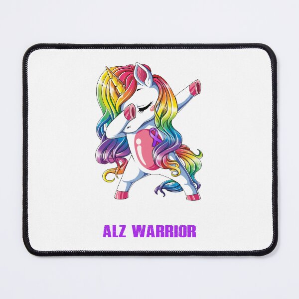 Item preview, ALZ Awareness - Unicorn ALZ Warrior Ribbon UNBREAKABLE designed and sold by Fernandezf.