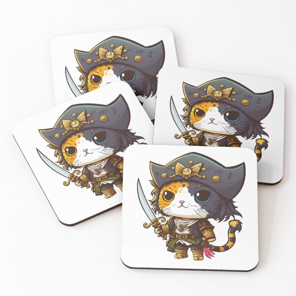 Item preview, Kawaii Pirate Cats | Chibi Cats | Anime Cats | Pirate Cats 01 designed and sold by Catcosm.