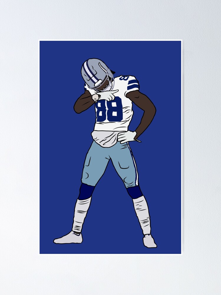 Ceedee Lamb Dallas Cowboys Football Illustrated Art Poster 