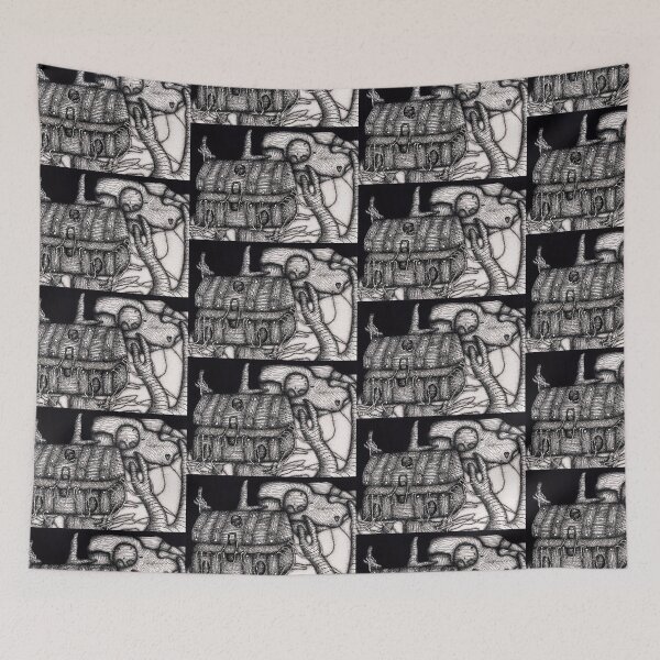 Item preview, Skull Chest And Antler Still Life Illustration No Border designed and sold by Bennett Swanson.