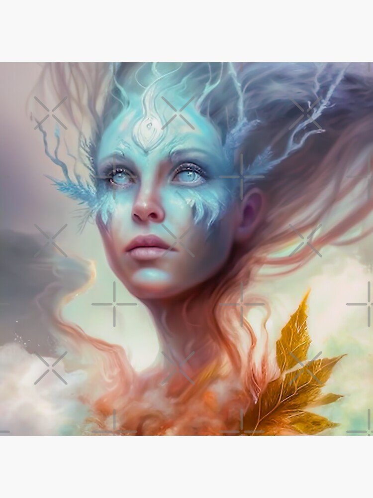 "NATURE GODDESS " Sticker for Sale by plasmahurricane Redbubble