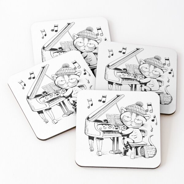 Item preview, jazz cat piano designed and sold by flowinglobe.