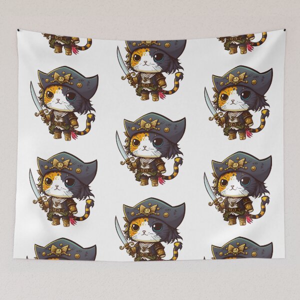 Item preview, Kawaii Pirate Cats | Chibi Cats | Anime Cats | Pirate Cats 01 designed and sold by Catcosm.