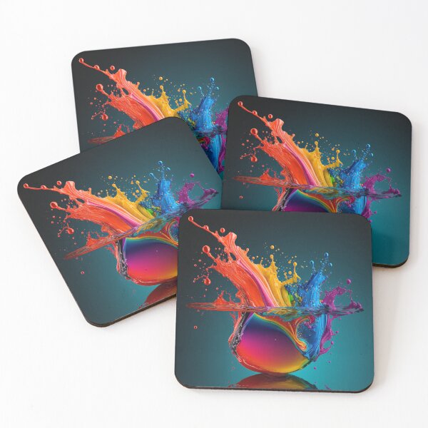 Item preview, Living Life in Colour Abstract Splash designed and sold by AICreateWorlds.