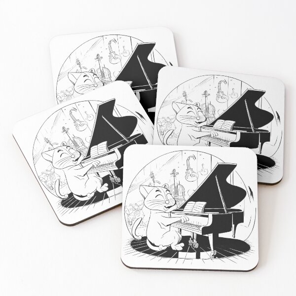 Item preview, jazz cat piano designed and sold by flowinglobe.
