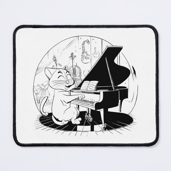 Item preview, jazz cat piano designed and sold by flowinglobe.