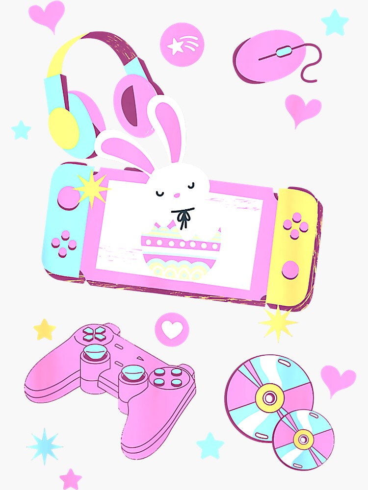  Cute Bunny Gamer: Bunny Playing with Game Controller