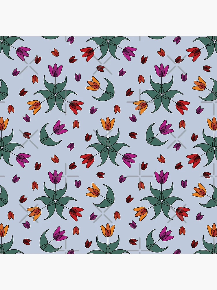 Thumbnail 4 of 4, Clock, Rainy Spring Tulips designed and sold by InkLayer.