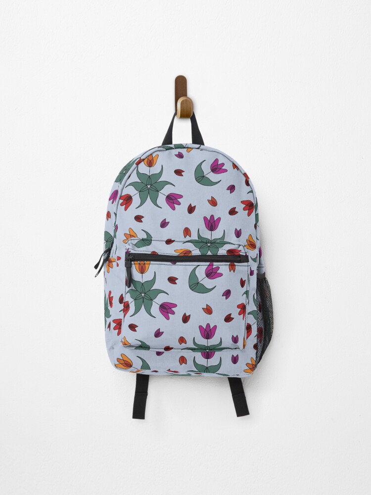Thumbnail 1 of 3, Backpack, Rainy Spring Tulips designed and sold by InkLayer.