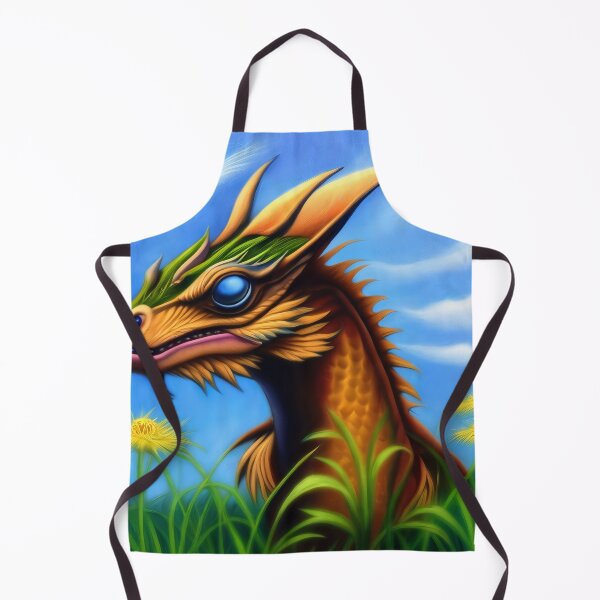 Item preview, Juvenile Golden Chinese Dragon Rearing up out of the Flowers designed and sold by dragynrain.