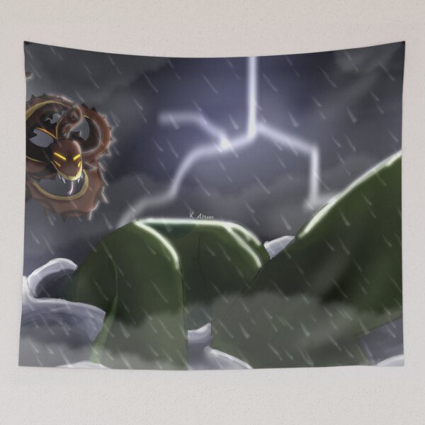 Item preview, Horned Monster Snake faces off with Sea Monster designed and sold by Weremoose.