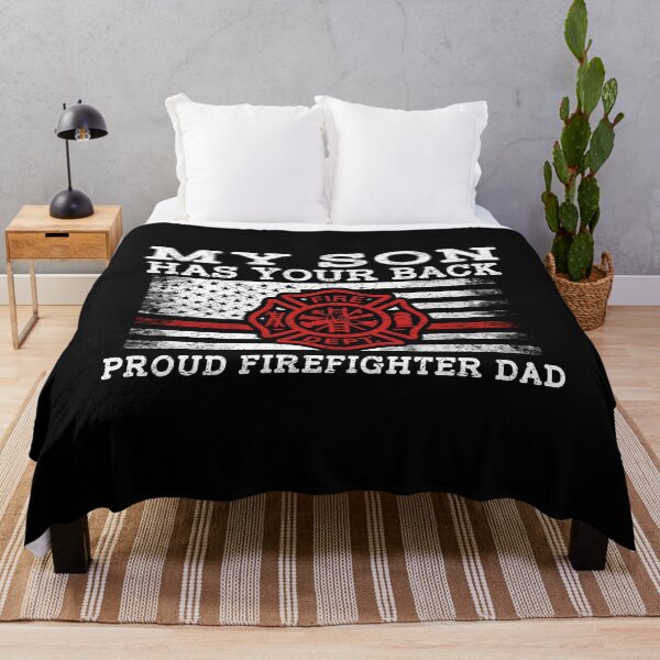 Item preview, Firefighter Son Fireman Proud Dad Flag Design For Firefighter Papa designed and sold by MichalwSatterf.