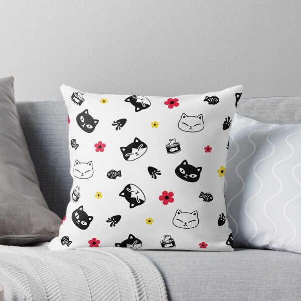 Item preview, Cat Face With Flowers And Fish Pattern designed and sold by 8justart socks and more.
