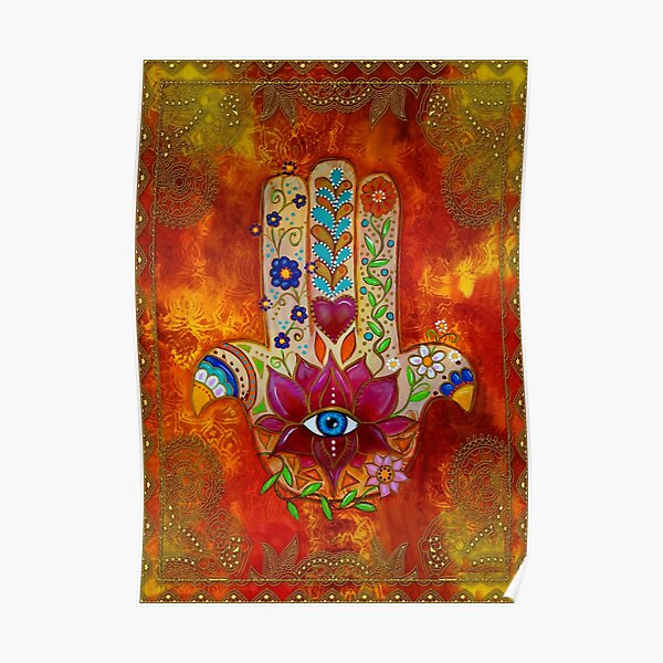 Hamsa - Orange Poster